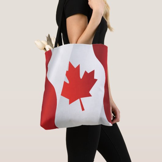 Maple Leaf Canada Flag Tote Bag (Dichtbij)