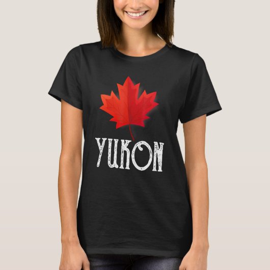 Maple Leaf Canada Flag Yukon Canada T-shirt (Voorkant)