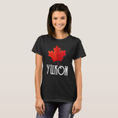 Maple Leaf Canada Flag Yukon Canada T-shirt (Voorkant volledig)