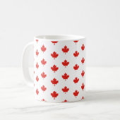 Maple Leaf Canada Vlag Embleem Patroon-24105 Koffiemok (Voorkant links)
