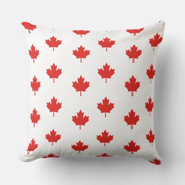 Maple Leaf Canada Vlag Embleem Patroon-24105 Kussen (Voorkant)