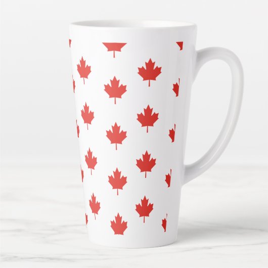 Maple Leaf Canada Vlag Embleem Patroon-24105 Latte Mok (Rechts)