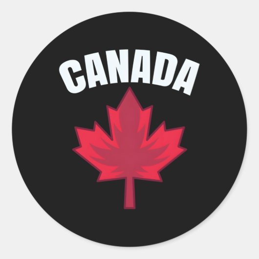 Maple Leaf Canadees Trots Canada Ronde Sticker (Voorkant)