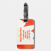 Maple Leaf Canadese vlag bagagelabel (Achterkant verticaal)