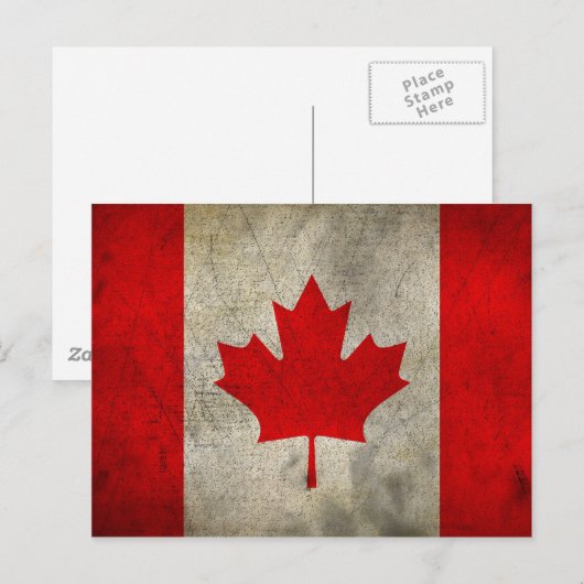 Maple Leaf Canadese vlag Briefkaart (Voorkant / Achterkant)