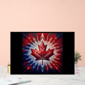 Maple Leaf Canadian Flag Fractal Acryl Bord (Huwelijk)