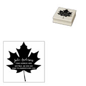 Maple Leaf Canadian Return Address Wood Art Rubber Rubberstempel (Gestempeld)