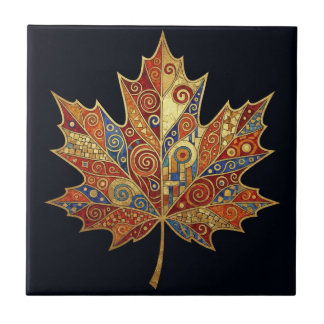 MAPLE LEAF Coaster: Gustav Klimt Bar Accessoire Tegeltje