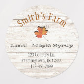 Maple Leaf Cutout Maple Syrup Waterbestendige labe Labels (Design 2)