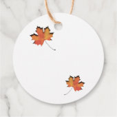 Maple Leaf Cutout Round Maple Syrup Hang Labels (Achterkant)