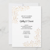 Maple Leaf Edge Fall Engagement Party Invitation Kaart (Voorkant)