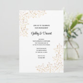 Maple Leaf Edge Fall Engagement Party Invitation Kaart (Staand voorkant)
