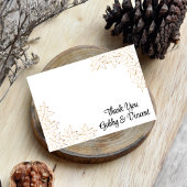 Maple Leaf Edge Fall Weddenschap Bedankt voor je o Kaart