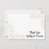 Maple Leaf Edge Fall Weddenschap Bedankt voor je o Kaart (Voorkant)