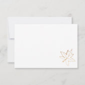 Maple Leaf Edge Fall Weddenschap Bedankt voor je o Kaart (Achterkant)