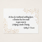 Maple Leaf Edge Fall Wedding Charity Favor Kaart (Voorkant)