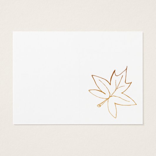 Maple Leaf Edge Fall Wedding Charity Favor Kaart (Achterkant)