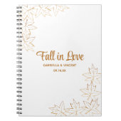 Maple Leaf Edge Fall Wedding Guest Book Notitieboek (Voorkant)
