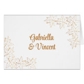 Maple Leaf Edge Fall Wedding Invitation (Voorkant Horizontaal)