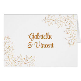 Maple Leaf Edge Fall Wedding Invitation