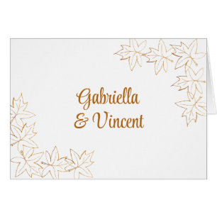 Maple Leaf Edge Fall Wedding Invitation