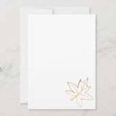 Maple Leaf Edge Fall Wedding Invitation Kaart (Achterkant)