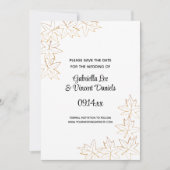 Maple Leaf Edge Fall Wedding Save the Date (Voorkant)