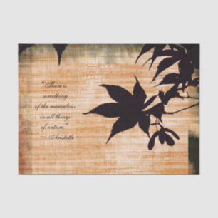 Maple Leaf en Coffee en Cream background Tissuepapier
