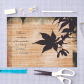 Maple Leaf en Coffee en Cream background Tissuepapier (Craft)
