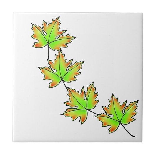 Maple Leaf, fall leaves, Autumn kleuren Tegeltje (Voorkant)