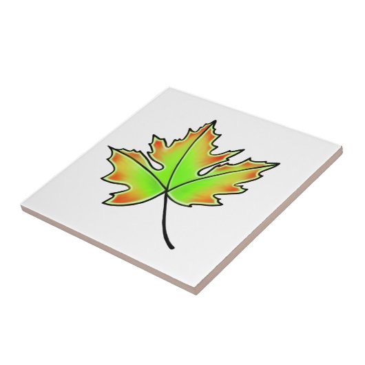 Maple Leaf, fall leaves, Autumn kleuren Tegeltje (Zijkant)