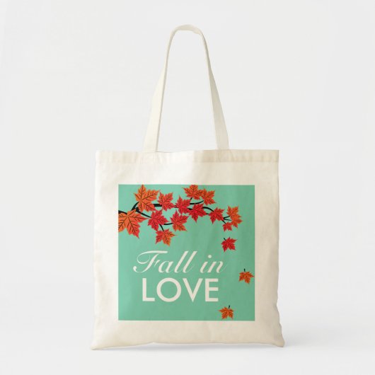 Maple Leaf Falling in Love Autumn Grocery Bag Tote Bag (Voorkant)