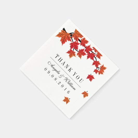Maple Leaf Falling Paper Napkin for Fall Wedding Servet (Hoek)