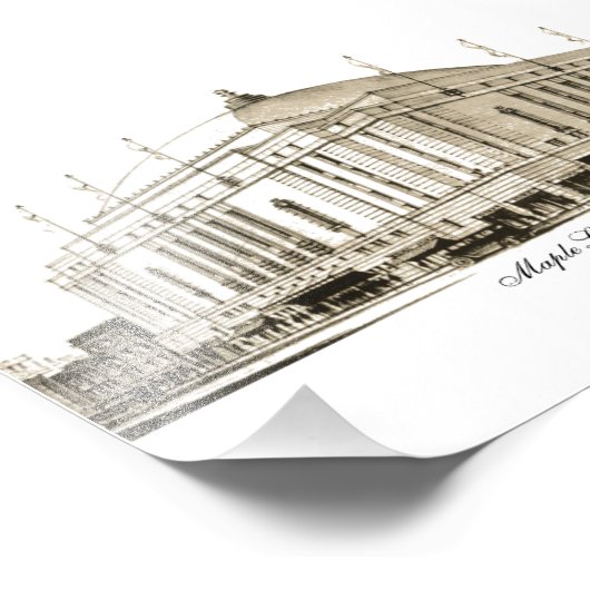 Maple Leaf Gardens 1931 Foto Afdruk (Hoek)