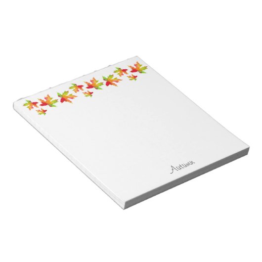 Maple Leaf Garland Coffee Mok Notitieblok (Schuin)