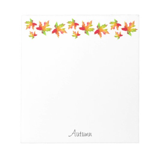 Maple Leaf Garland Coffee Mok Notitieblok (Voorkant)