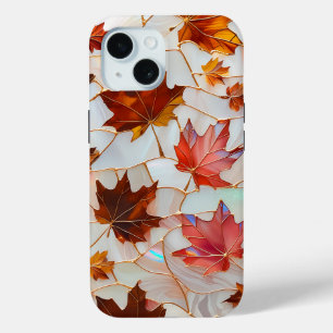 Maple Leaf Glas in lood iPhone Case