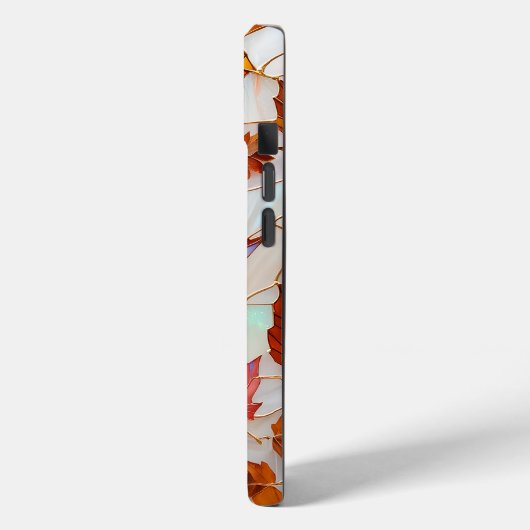 Maple Leaf Glas in lood iPhone Case (Achterkant / Links)