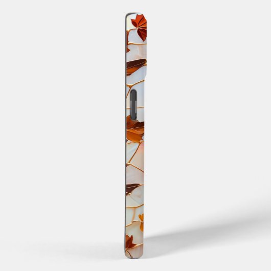 Maple Leaf Glas in lood iPhone Case (Achterkant / Rechts)