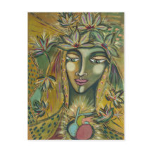 Maple Leaf Goddess Briefkaart