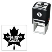 Maple Leaf Groeten Van Canada Aanpasbaar Zelfinktende Stempel (In situ)