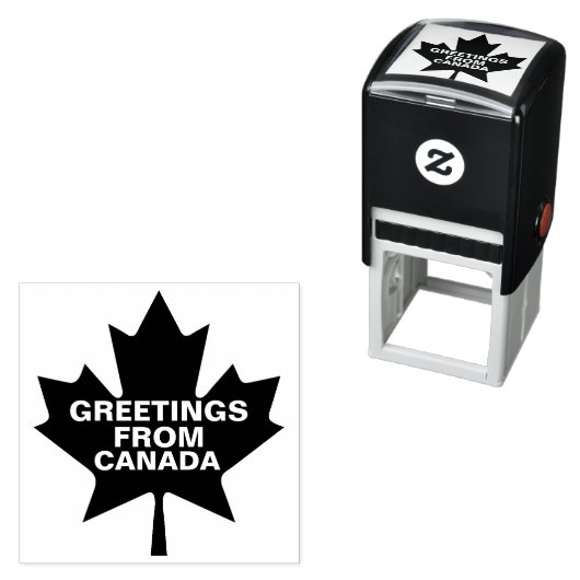 Maple Leaf Groeten Van Canada Aanpasbaar Zelfinktende Stempel (In situ)