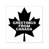 Maple Leaf Groeten Van Canada Aanpasbaar Zelfinktende Stempel (Design)