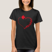 Maple Leaf Heart Canada Pride Vakantie Reizen Cana T-shirt (Voorkant)