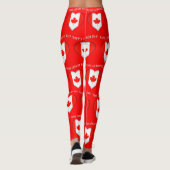 Maple Leaf Hearts Happy Canada Day Leggings (Achterkant)