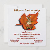 Maple Leaf Herfst Halloween Midnight Party Kaart (Voorkant)