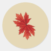 Maple Leaf Herfst Herfst Kleur Palet Bullet Ronde Sticker (Voorkant)