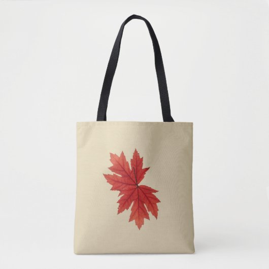 Maple Leaf Herfst Herfst Kleur Tote Bag (Voorkant)