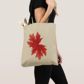Maple Leaf Herfst Herfst Kleur Tote Bag (Dichtbij)