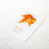 Maple Leaf Herfst in Love Bedankt Folie Kaart (Gedraaid)